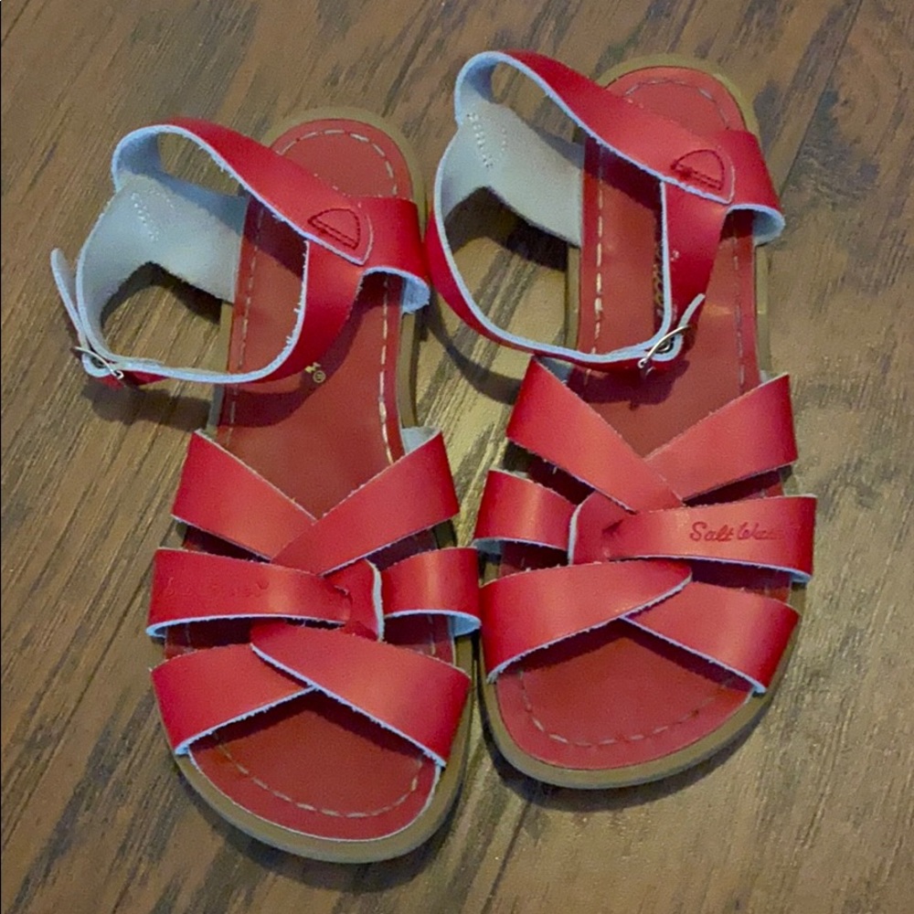 Salt Water red sandals 4